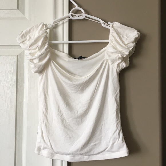 Dynamite White Puff Short Sleeve Top - Picture 3 of 4